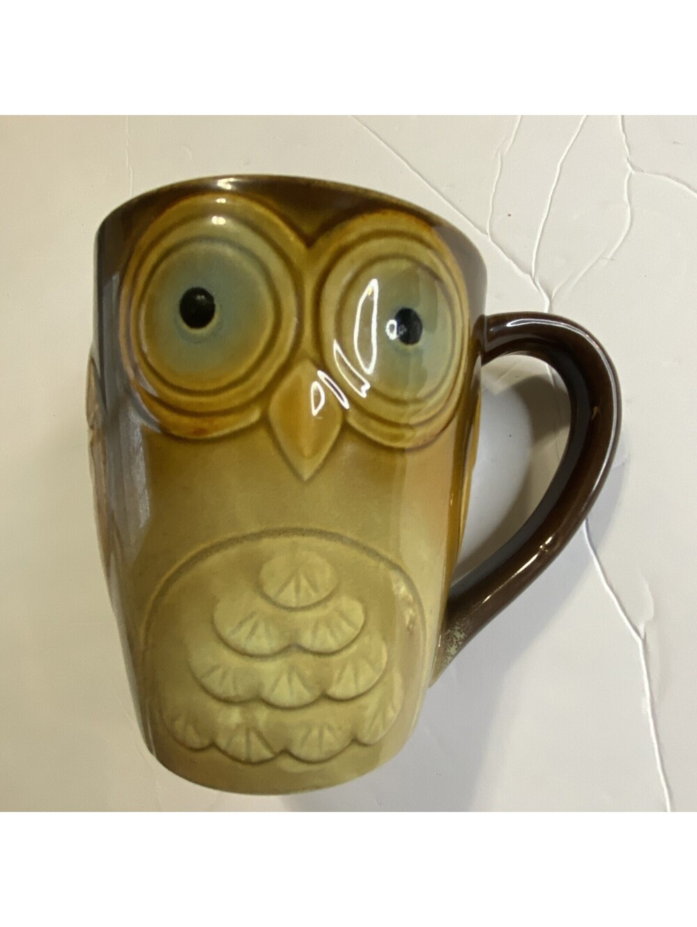 Elite Couture by Gibson Brown Embossed Owl Ceramic Coffee Mug 16oz